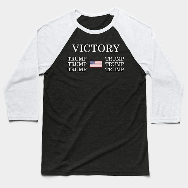 VICTORY PRESIDENT TRUMP USA 2020 Baseball T-Shirt by qqqueiru